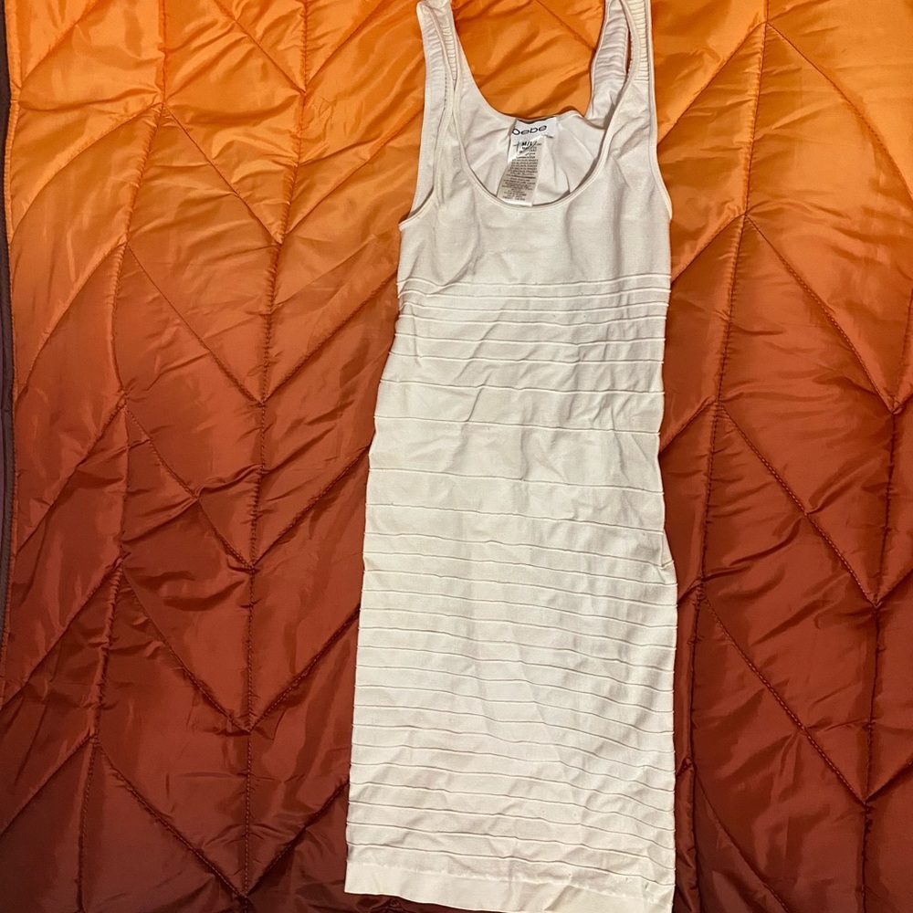 Bebe white cut out bodycon dress M